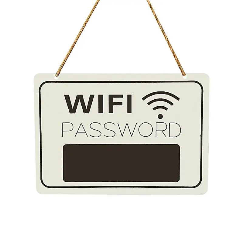 Wifi Password Sign Writable Erasable Surface Wood Wall Decors Rewritable Handwriting Account Password Ornaments Wireless Signage