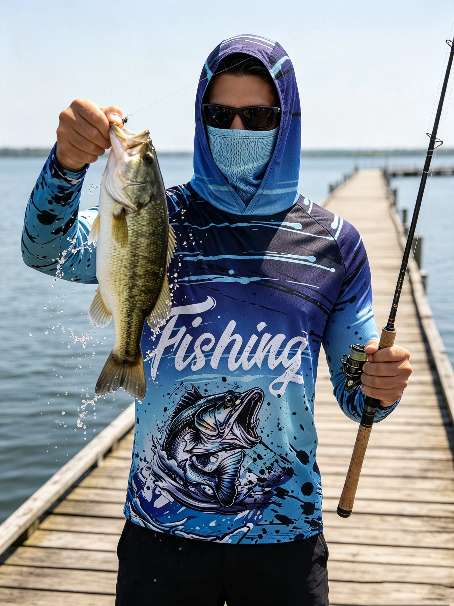 Fishing Shirt Uv Protection - Kaos Pancing Pria Berlengan Panjang, Kaos