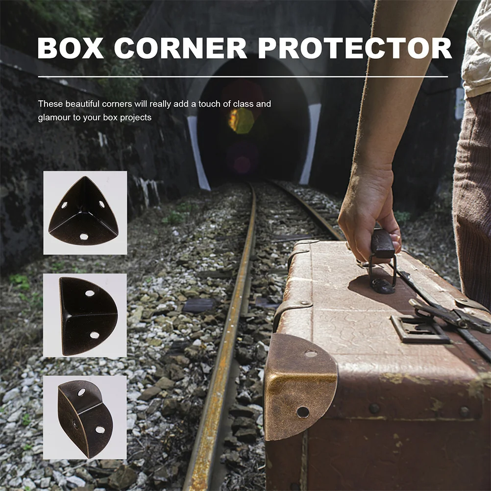 

24Pcs Retro Box Corner Protectors Vintage Triangle Guard for Jewelry Wooden Furniture Case Safety Guard Decor