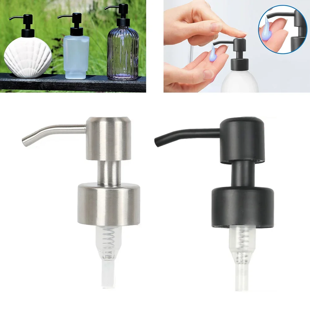 ステンレス製液体石鹸ポンプ,ディスペンサーヘッド,バスルーム用ノズル,フォーム,シャンプー,ハンド,アクセサリー