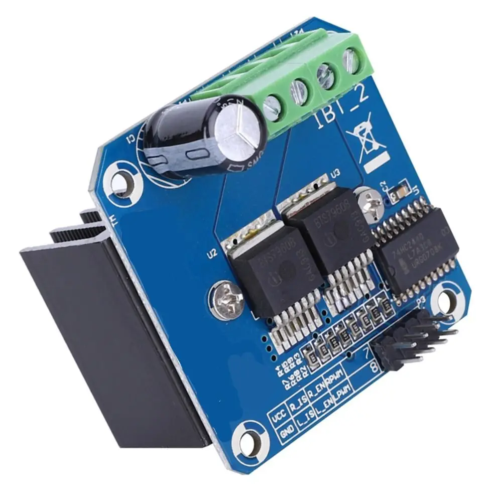 BTS7960 Motor Drive Module 43 A Dual H-bridge High Power Motor Drive Module High Power 5.5V to 27V BTS7960 43A Electric Vehicles