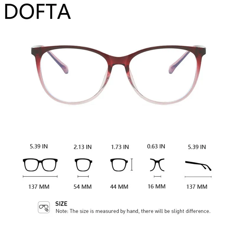 DOFTA Vintage Cat Eye Glasses Frame Women Prescription Myopia Eyeglasses Frame Ladies Eyewear  50052