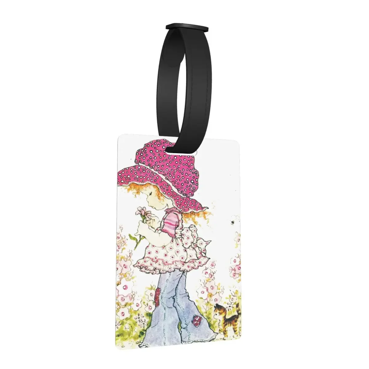 

Sarah Kay Girl Luggage Tags Suitcase Accessories Travel Portable Baggage Boarding Tag Label Holder ID Name Address