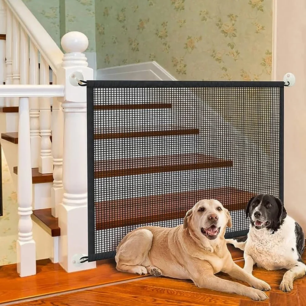 Dog Gate for Stairs Pet Gates for The House Dogs Screen Mesh Gate for Doorways Stairways Indoor Safety 29 inches 38 inch Wide