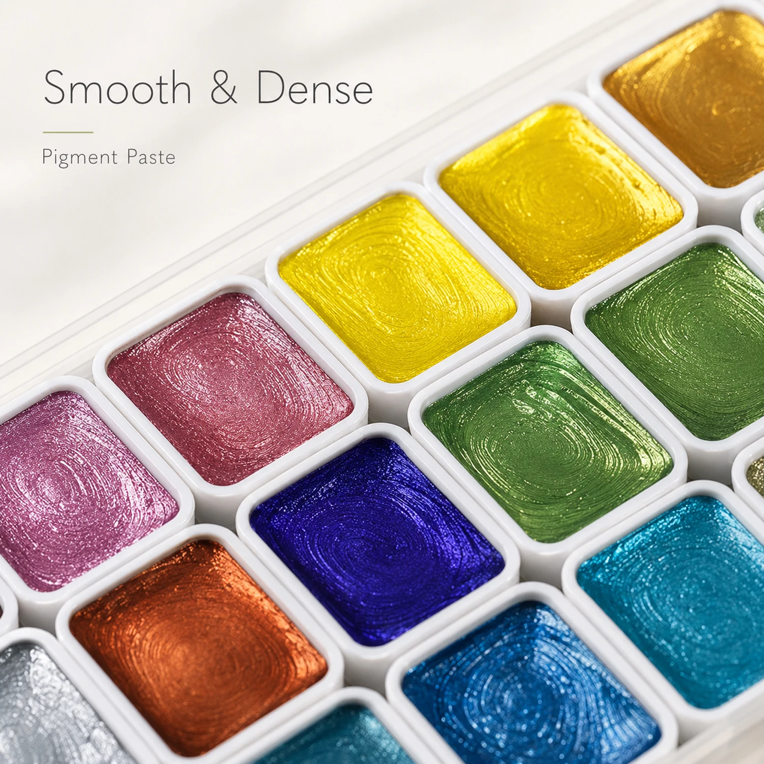 24 Colors Pearl Solid Watercolor Paint Set,Metallic Shimmer Pigments for Painting,DIY Crafts, Art Supplies,Handmade Card Making
