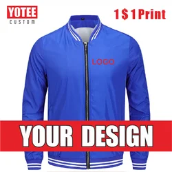 YOTEE Outdoor Custom Jacket Waterproof Windbreaker Logo Custom Print Photo Jacket Men's Women's 2022 Fall New Casual Jacket 4xl