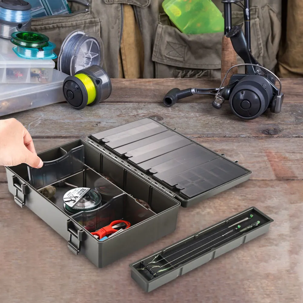 

Коробка для хранения рыболовных принадлежностей: наборы для оснастки, крючки, поводки, аксессуары для рыбалки