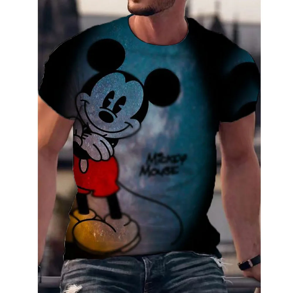 New Disney Mickey Mouse Print T-shirt Men's Summer Clothing Sublime T-shirt Graphic T-shirt Men's Quick Drying Sport T-shirt