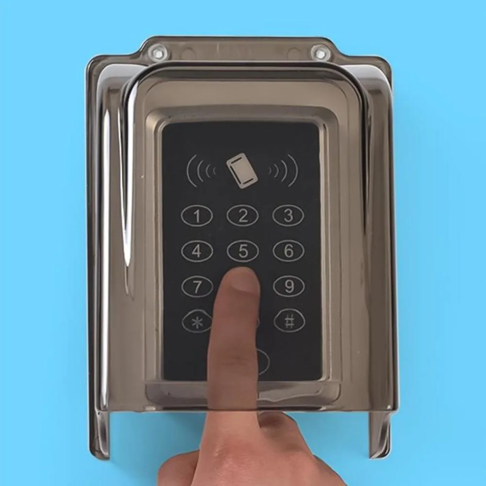 1pc Plastic Doorbell Rain Cover Anti-Glare Door Bell Cover For Access Control Keypad Fingerprint Scanners Time Attendance System