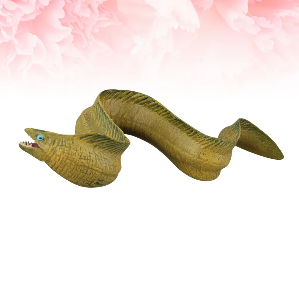 

1pc Sea Eel Figure Premium Plastic Marine Animal Ornament Realistic Decor For Kids Learning Collection Muraenesox Cinereus