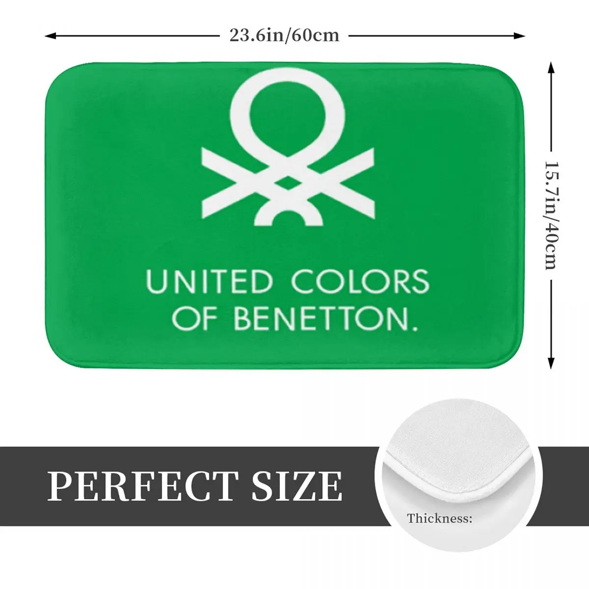 United Colors Of Benetton Non-slip Doormat Floor Mat Absorbent Mat Carpet Rug for Kitchen Entrance Home Balcony Footpad Mats