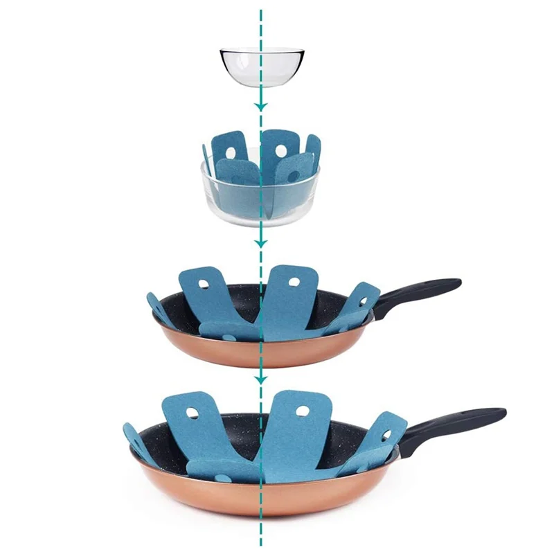 -A95Z Pot Pan Protectors Larger & Thicker Pan Protector Pads For Stacking And Protecting Your Cookware