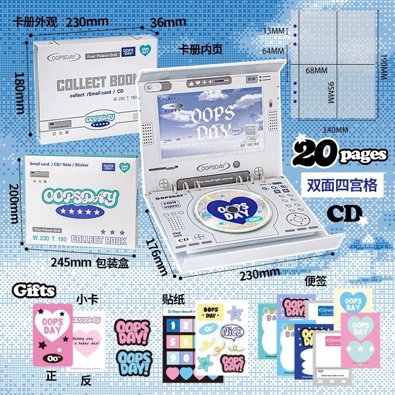 Imagem -05 - Retro Americano Álbum Bonito Dvd Card Kpop Foto Cartão Coleção Livro Transparente Página de Bolso Kawaii Adesivo Sticky Note Grupo 3