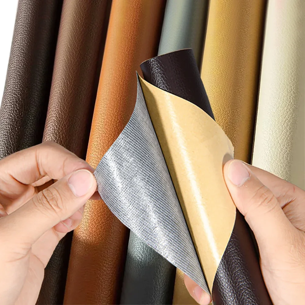 Self Adhesive Leather Sticker For Sofa Repair Patch Waterproof Furniture Table Chair Sticker PVC Sofa Seat Repair Leather Tape