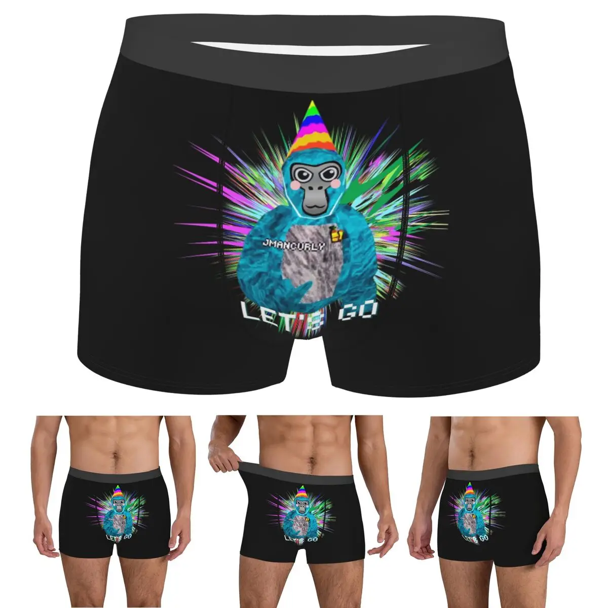

Boxer Underpants Shorts Jmancurly Gorilla Tag Panties Male Breathable Underwear for Homme Man Boyfriend Gifts