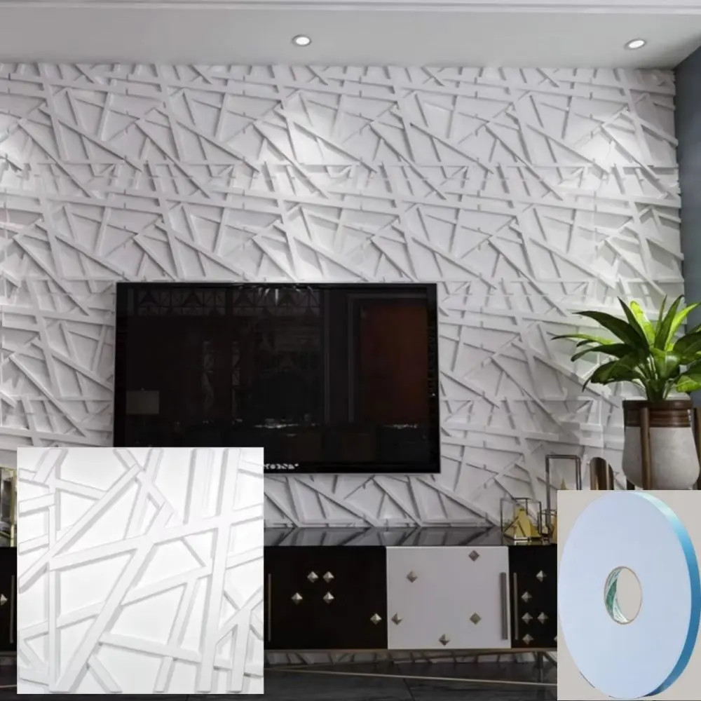 Art Decor 3D Textured 3D Wall Panels Carved Wood Non Self-Adhesive Wall Decoration DIY Outdoor Wall Decor Indoor