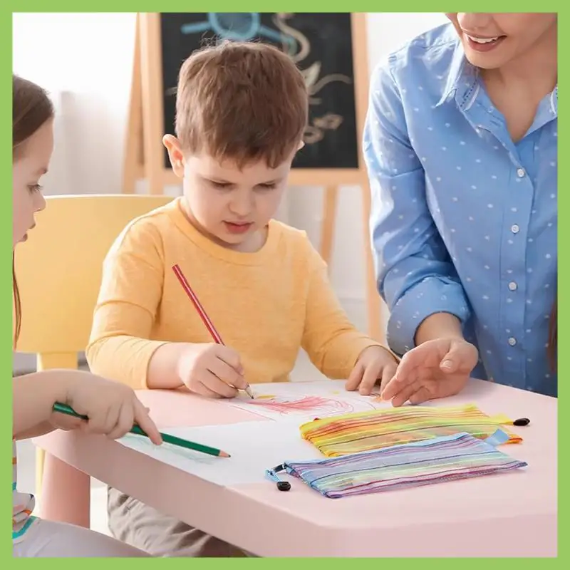 

120 шт. сетчатая сумка на молнии, 10 цветов, многофункциональные сумки на молнии для организации макияжа, офиса