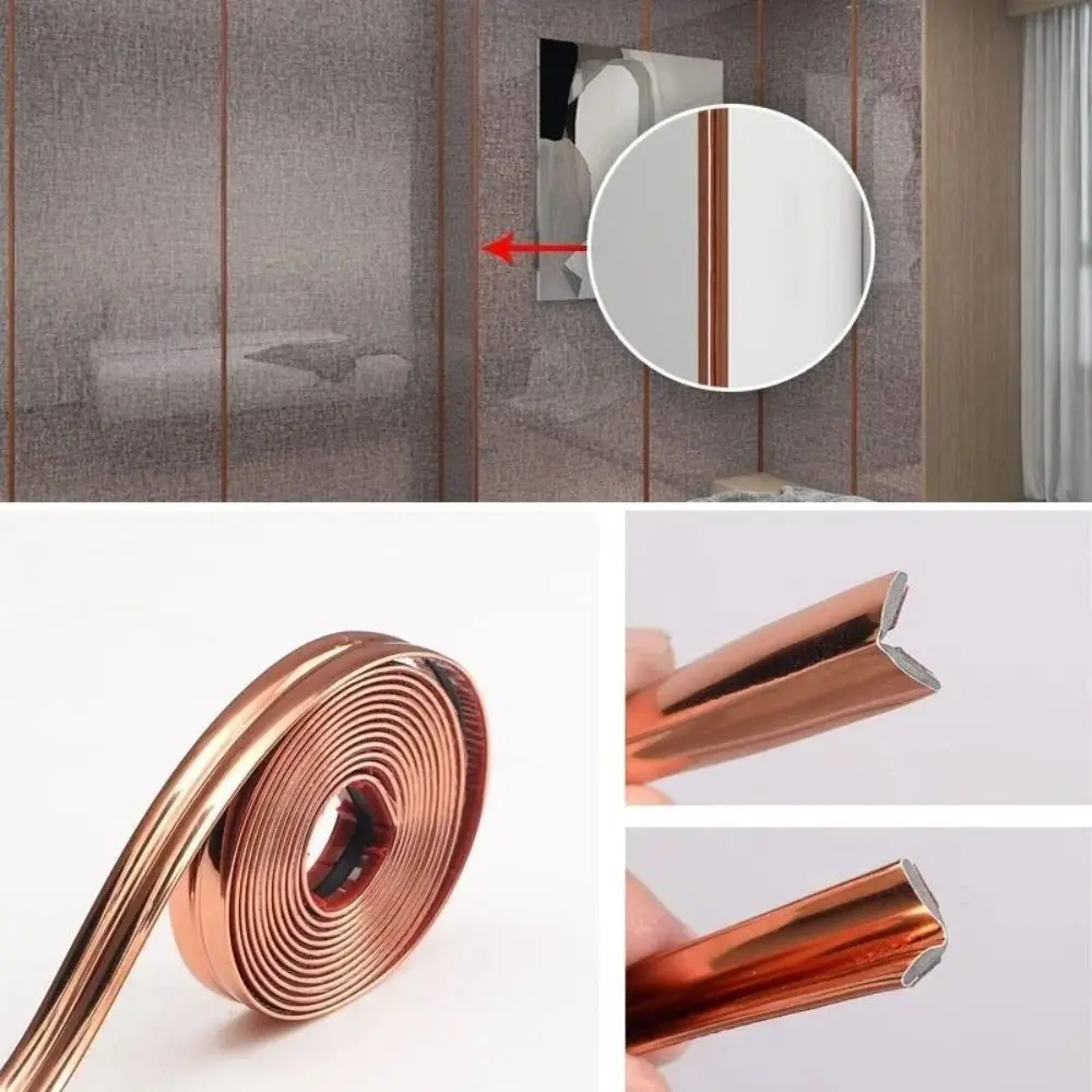 Flexible Corner Molding Trim Tape Dustproof Anti-collision Self Adhesive Decor Tape Wardrobe Moving Door Seam Waterproof
