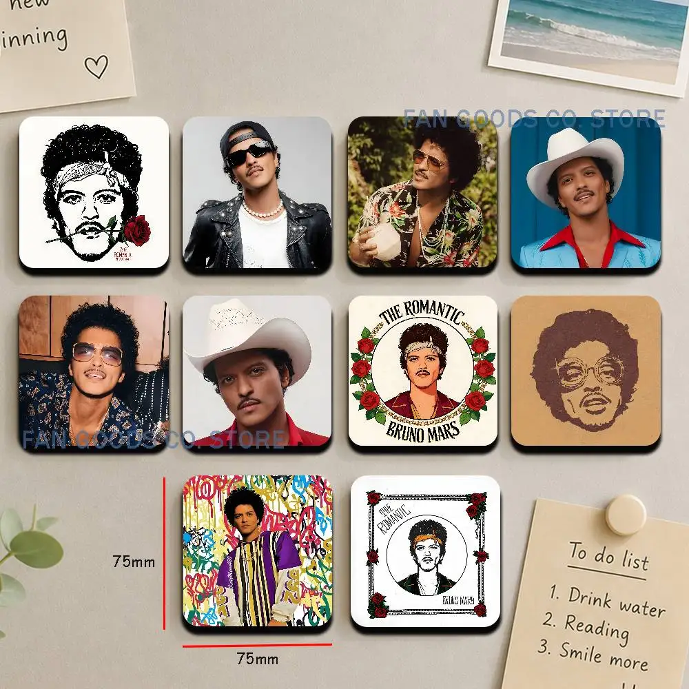 

Singer B-Bruno Mars Sublimation Magnet Cartoon Anime CuteFridge Magnets Personalized Sublimation Products for Kitchen
