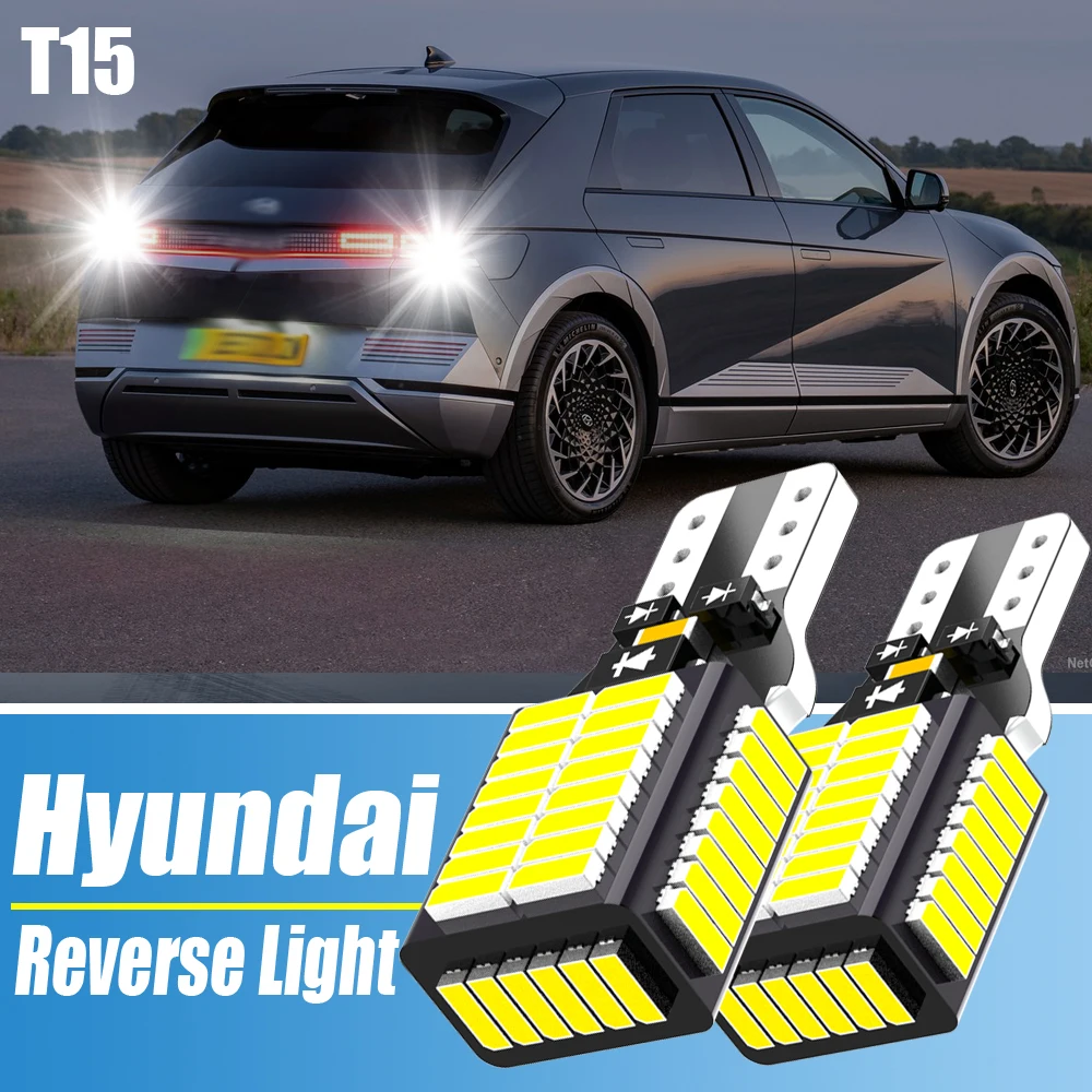 2szt W16W T15 LED Światło cofania Blub Canbus Do Hyundai Solaris Tucson i10 i20 i30 i40 ix20 ix35 Santa Fe 2 3 4 Sonata 5 6 7 8