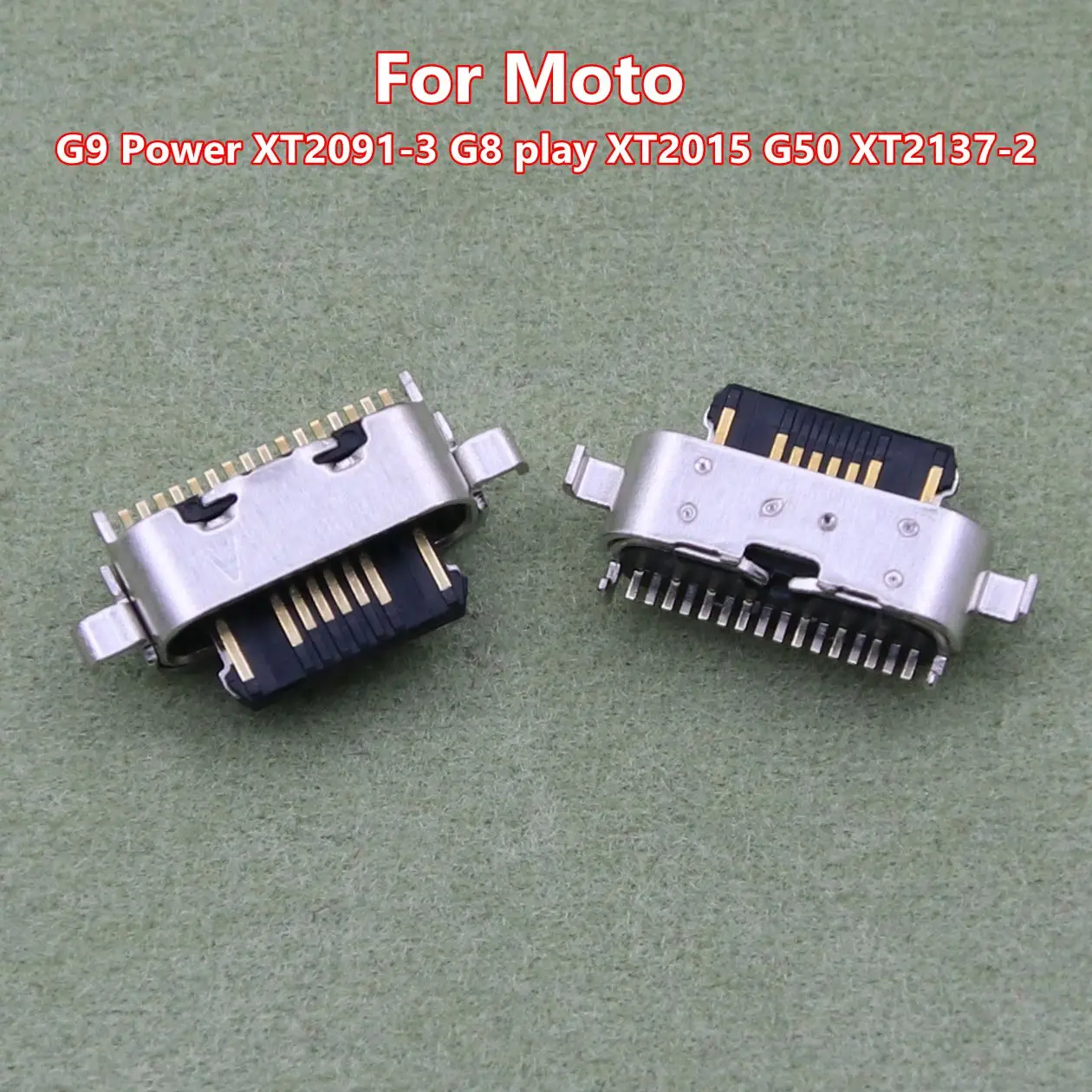 Original USB Charging Port for Motorola G9 Power G8 Play G50, 10-100Pcs Charger Connector Jack replacement, Tested for XT2091-3