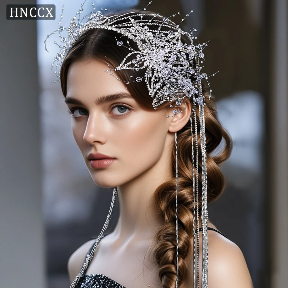 

YouLaPan Bohemian Feng Shui Diamond Tassel Hairband With Beads Suitable Brides Wedding Banquet Dance Hair Accessories HP750