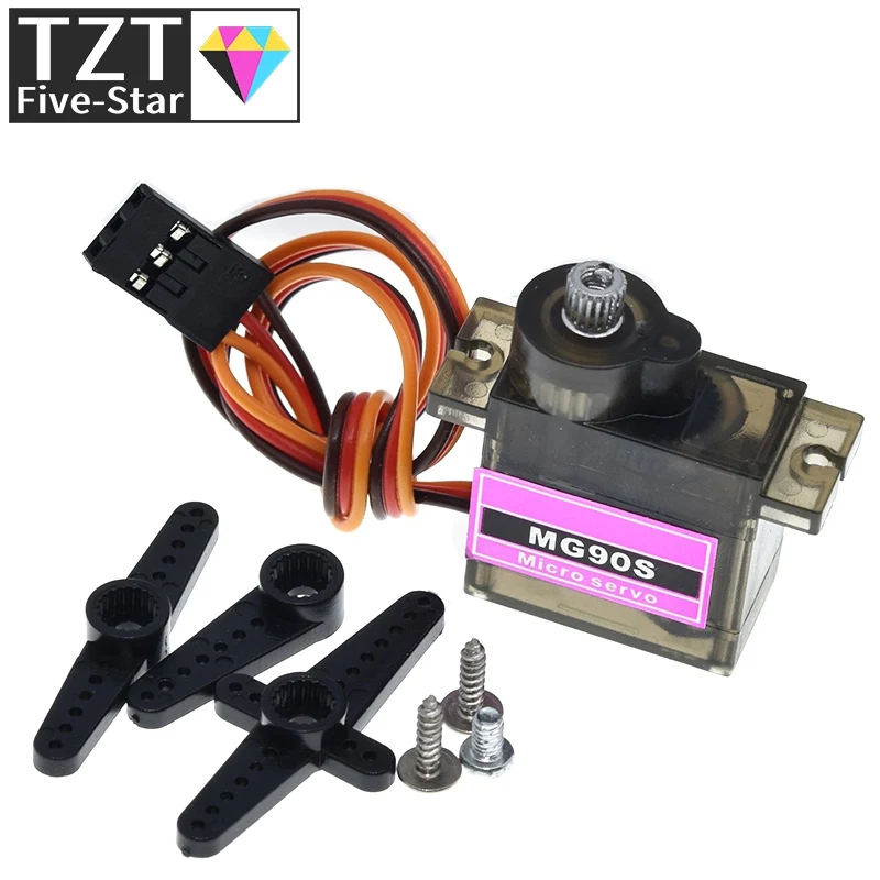 TZT  MG90S Metal gear Digital 9g Servo For Rc Helicopter plane boat car MG90 9G IN STOCK