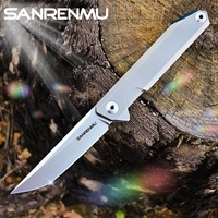 SANRENMU SRM 1161/1162 Pocket Folding Knife 14C28N Blade Flipper Ball Bearings Hunting Outdoor Survival Camping EDC Tool TOP