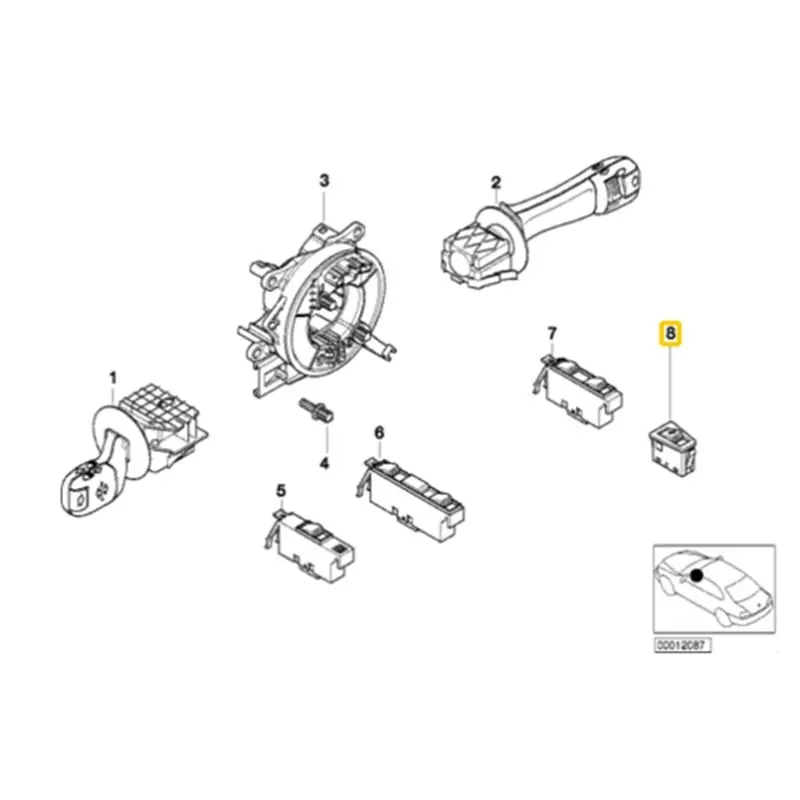 Compatible Car Interior Power Window Switch Button for 3 Series E46 Sedan M3 318I 320I 323I 325I 328I 330Xi 61316902174