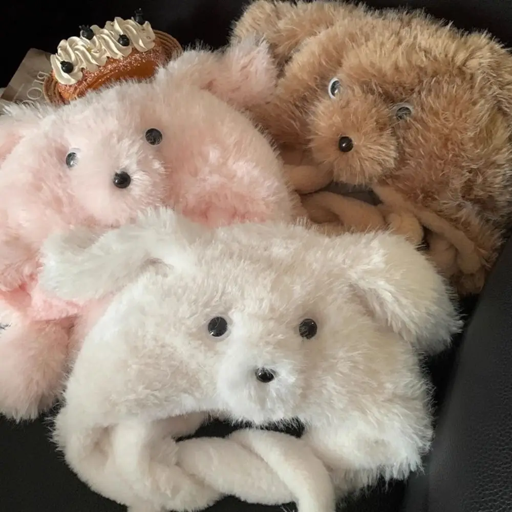 عارضة الكرتون المنقولة آذان جرو قبعة Kawaii يندبروف رقيق ليو فنغ قبعة حماية الأذن سميكة قبعة دافئة الدراجات