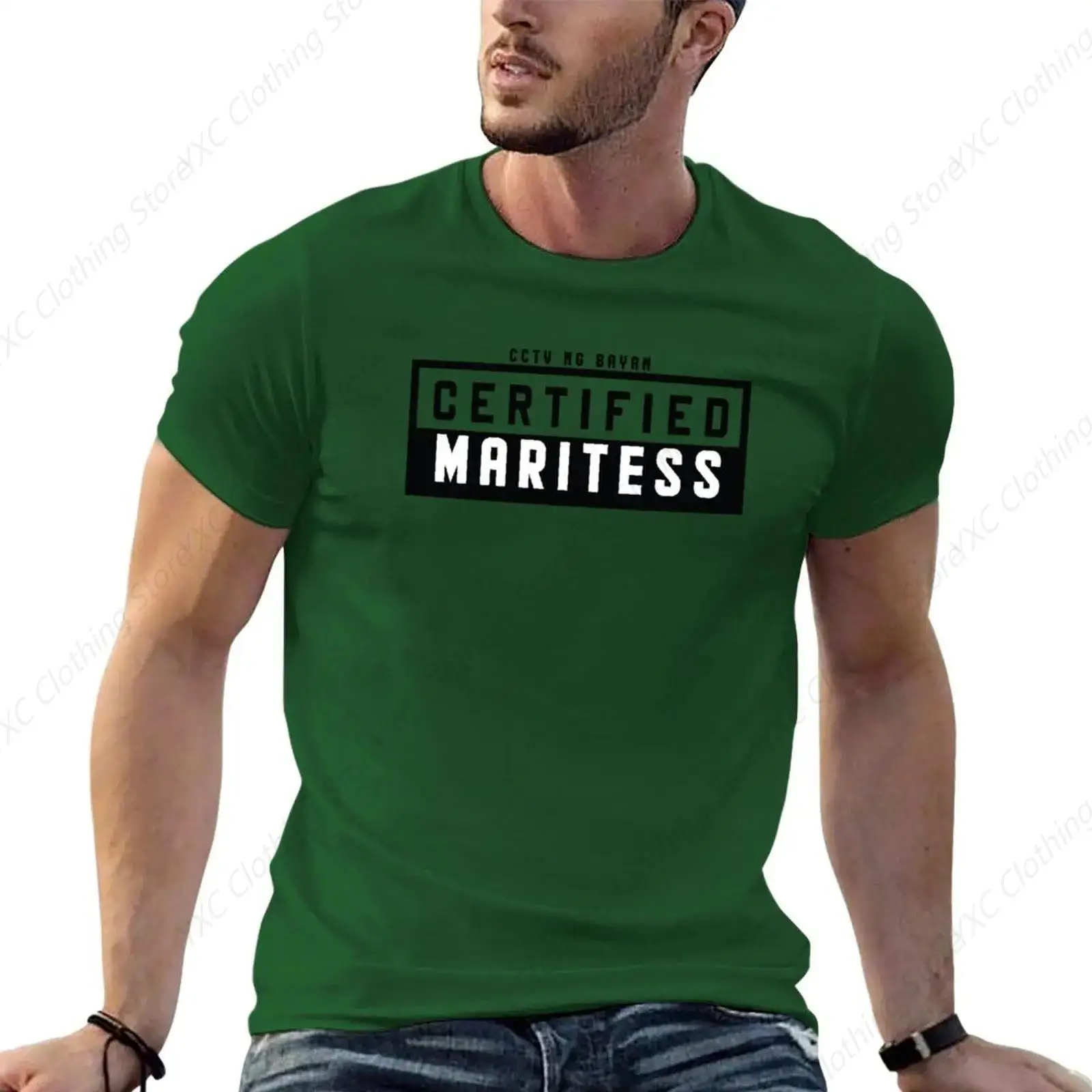 Certified Maritess men's T-shirt- Short Sleeve Crew Neck Soft Fitted Tees S - 6XL Fresh Classic Basic Tshirts