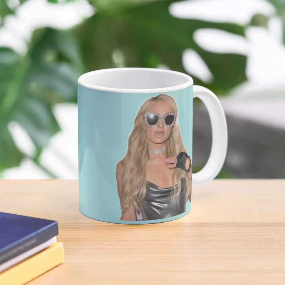 Paris Hilton Classic  Mug Design Printed Photo Coffee Gifts Picture Image Drinkware Cup Simple Tea Handle Round