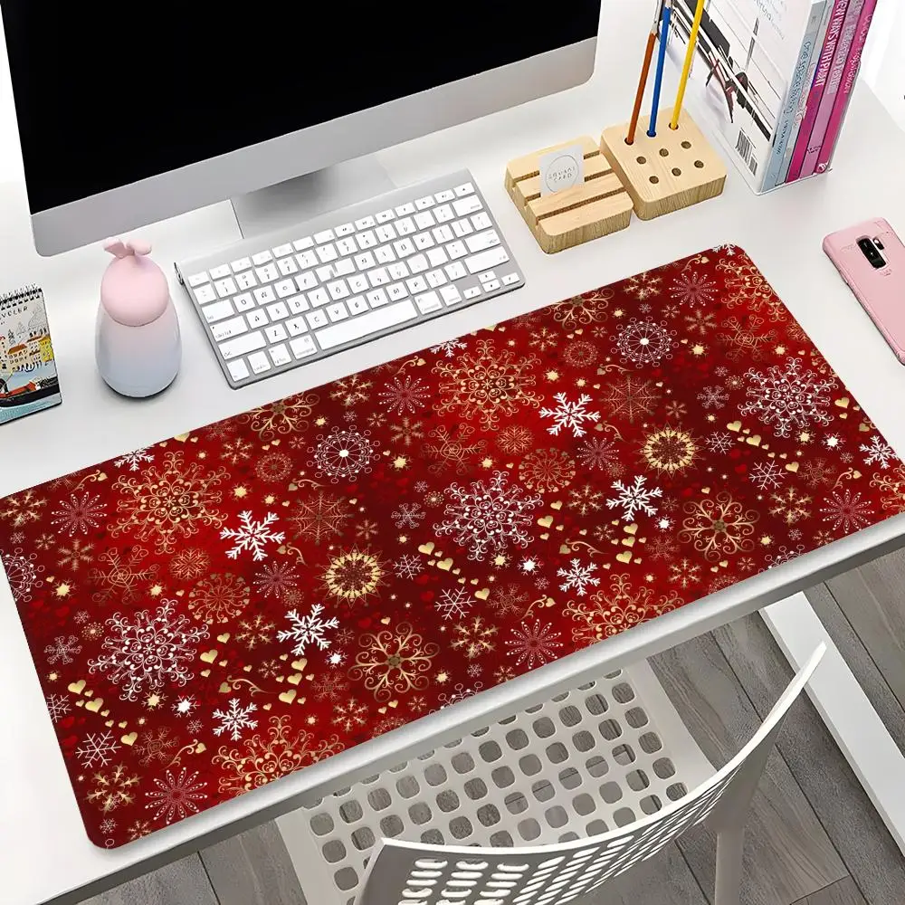 Snowflake Mouse Pad Gaming Birthday Locking Edge Big Computer Gamer Large Rubber Art Mousepad Laptop Desk Mat