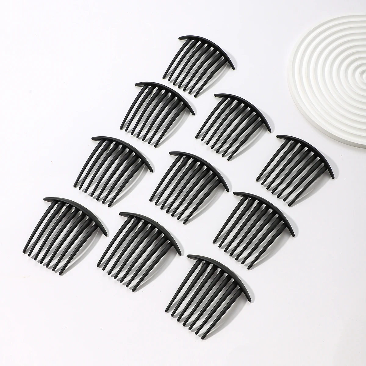 2024 New 10  Bags  7 Teeth  Non-Slip Plastic Comb