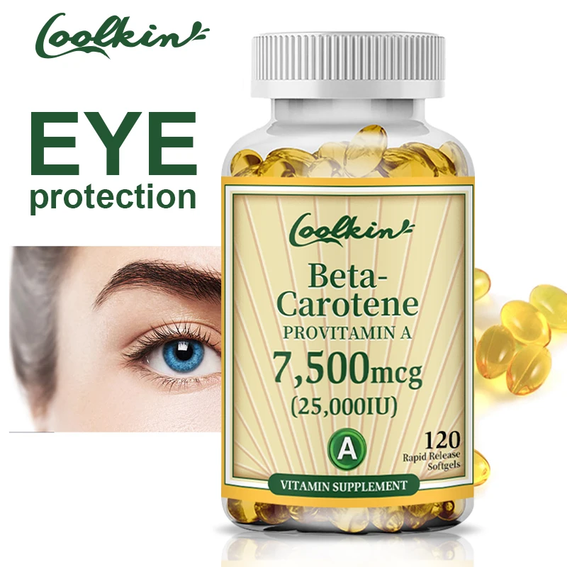 

Carotene Capsules 7500mcg - for Eye Health, Promote Overall Visual Function and Macula, Fight Fatigue