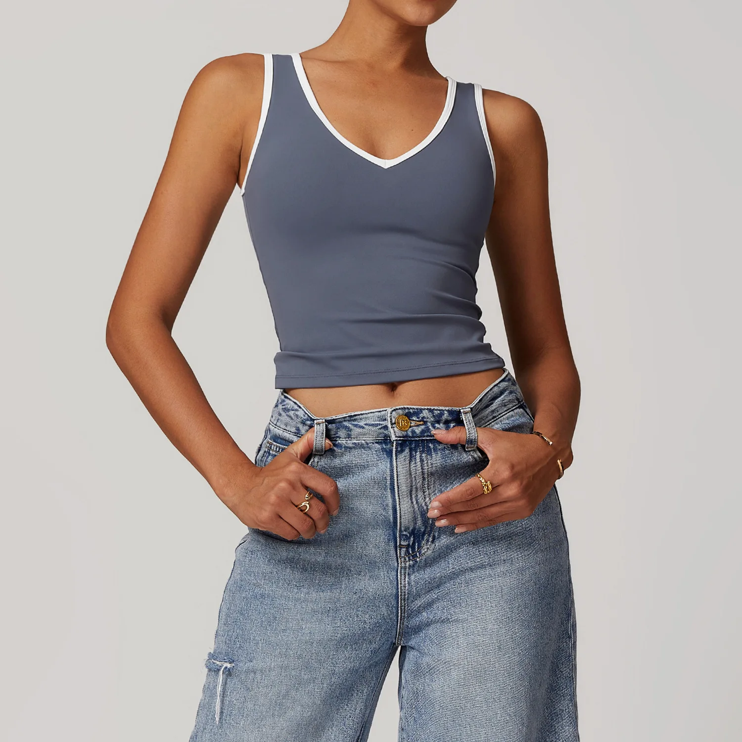 

Color Blocking Sport Bra Yoga Top Fitness ShockProof Sports Underwear Running Workout Yoga Vest With Padded Women Gym Crop Top