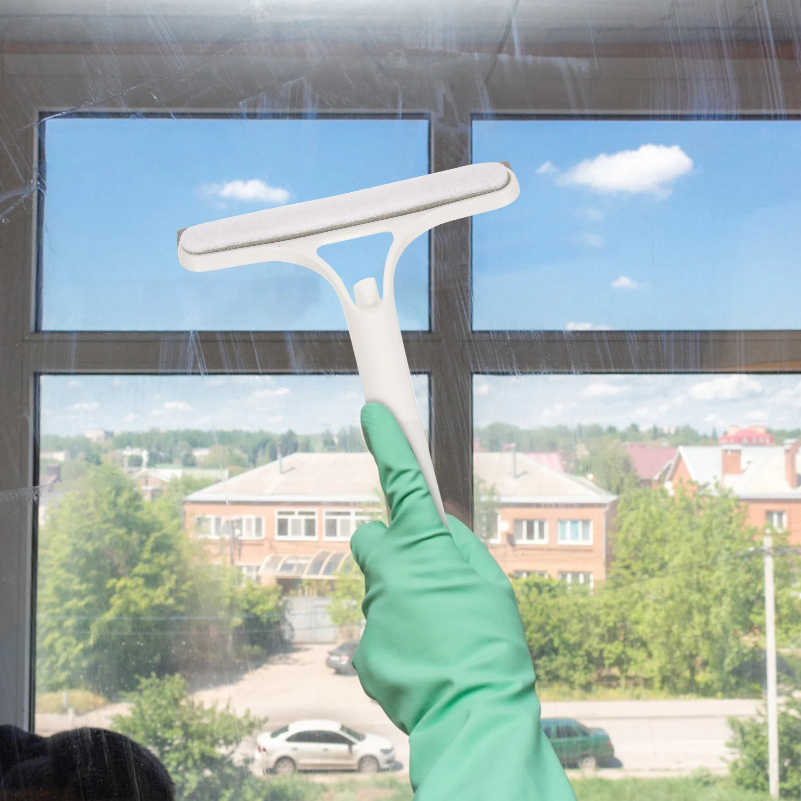 

Plastic Window Squeegee Shower Scraper for Tile Doors Glass Car Cleaning Tools Lightweight Ergonomic Removes Water Stains Soap