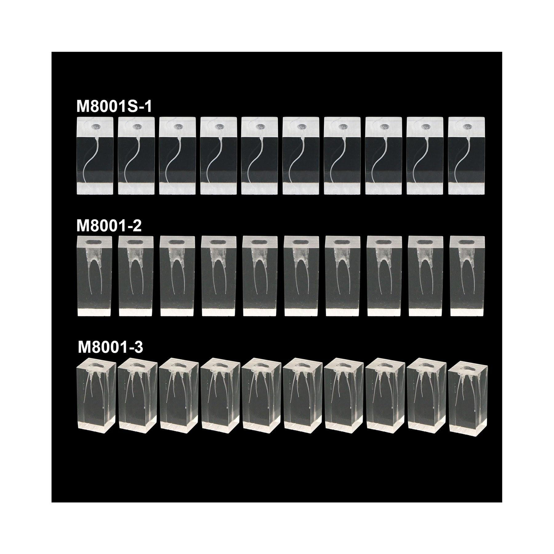 10Pcs Dental Endo Training Block 1 2 3 Root Canal Endodontic Teeth Model Clear Demo M8001 For Rotary Files Practice Study