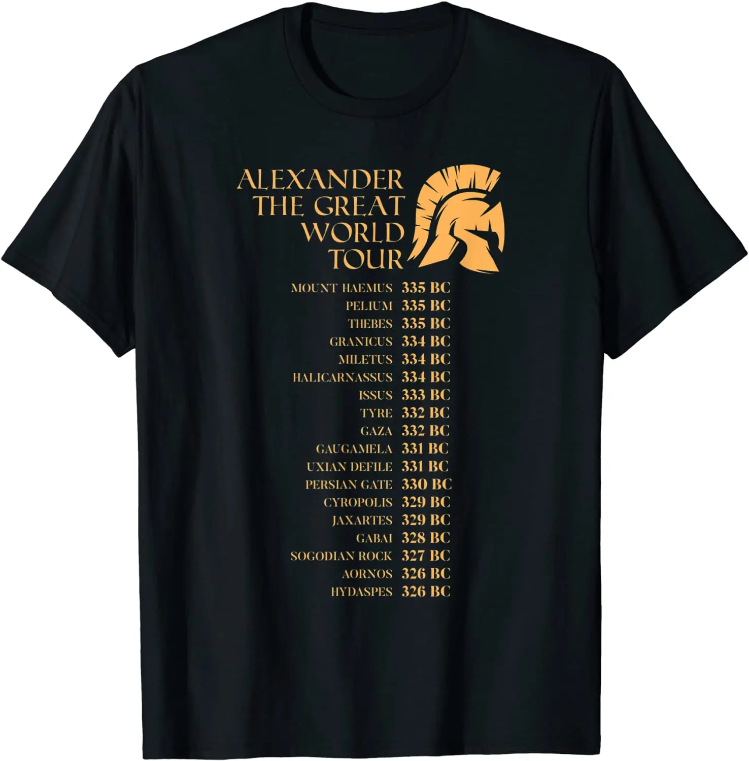 Alexander The Great World Tour. Ancient Greek History Fan Gift T-Shirt Premium Cotton Short Sleeve O-Neck Mens T Shirt New S-3XL