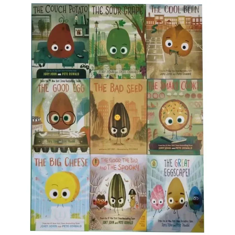 New 9Books The Smart Cookie Bad Seed Good Egg Couch Potato Cool Bean English Picture Book Storybook Children  Reading Education