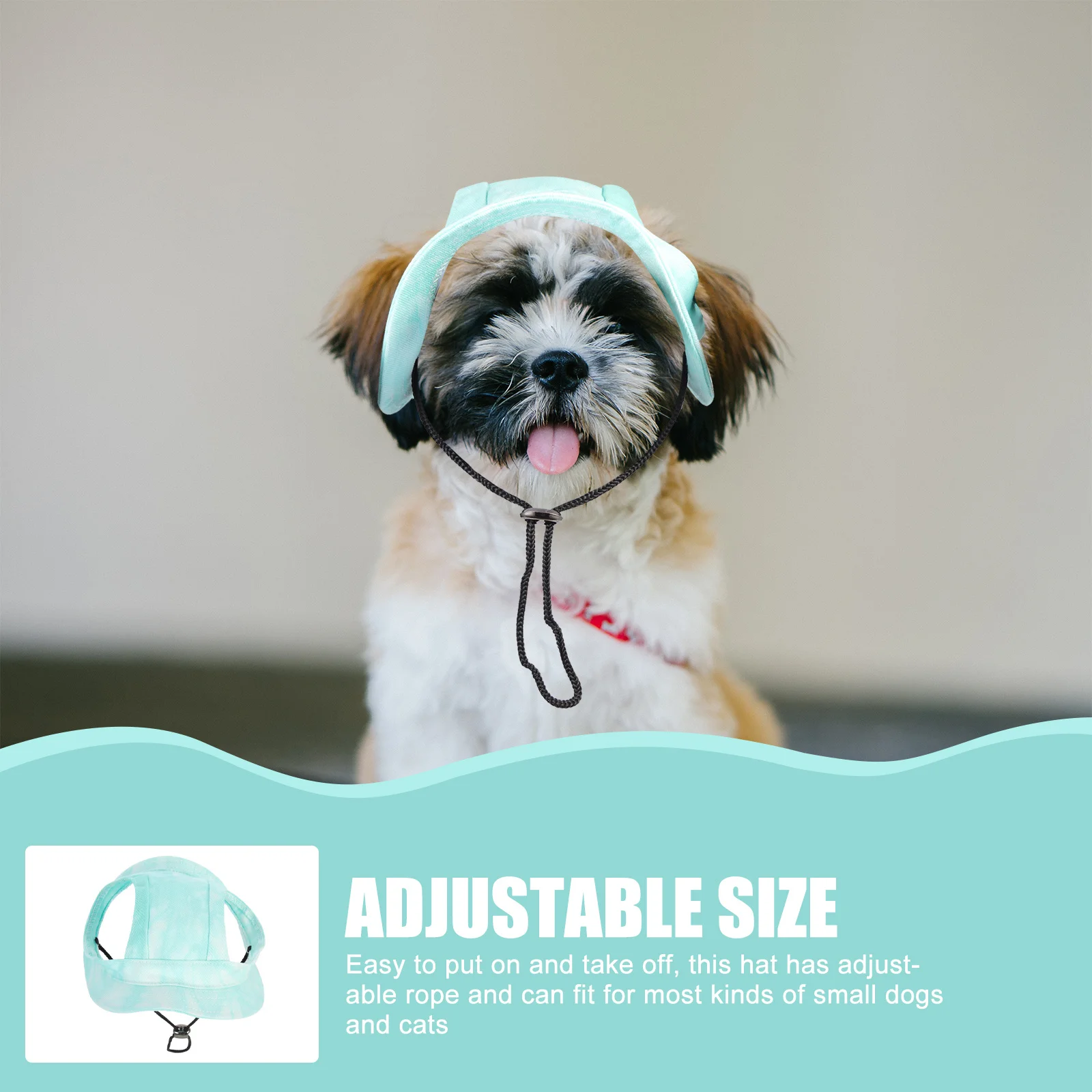 

Adjustable Dog Hat Cotton Pet Baseball Cap Uv Protection for Puppies Summer Outdoor Activities Cute Head Decor