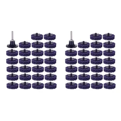 50 pces 2 Polegada 50mm mudança rápida fácil tira & discos limpos roxo para pintura oxidação remoção superfície prep com 2 suporte