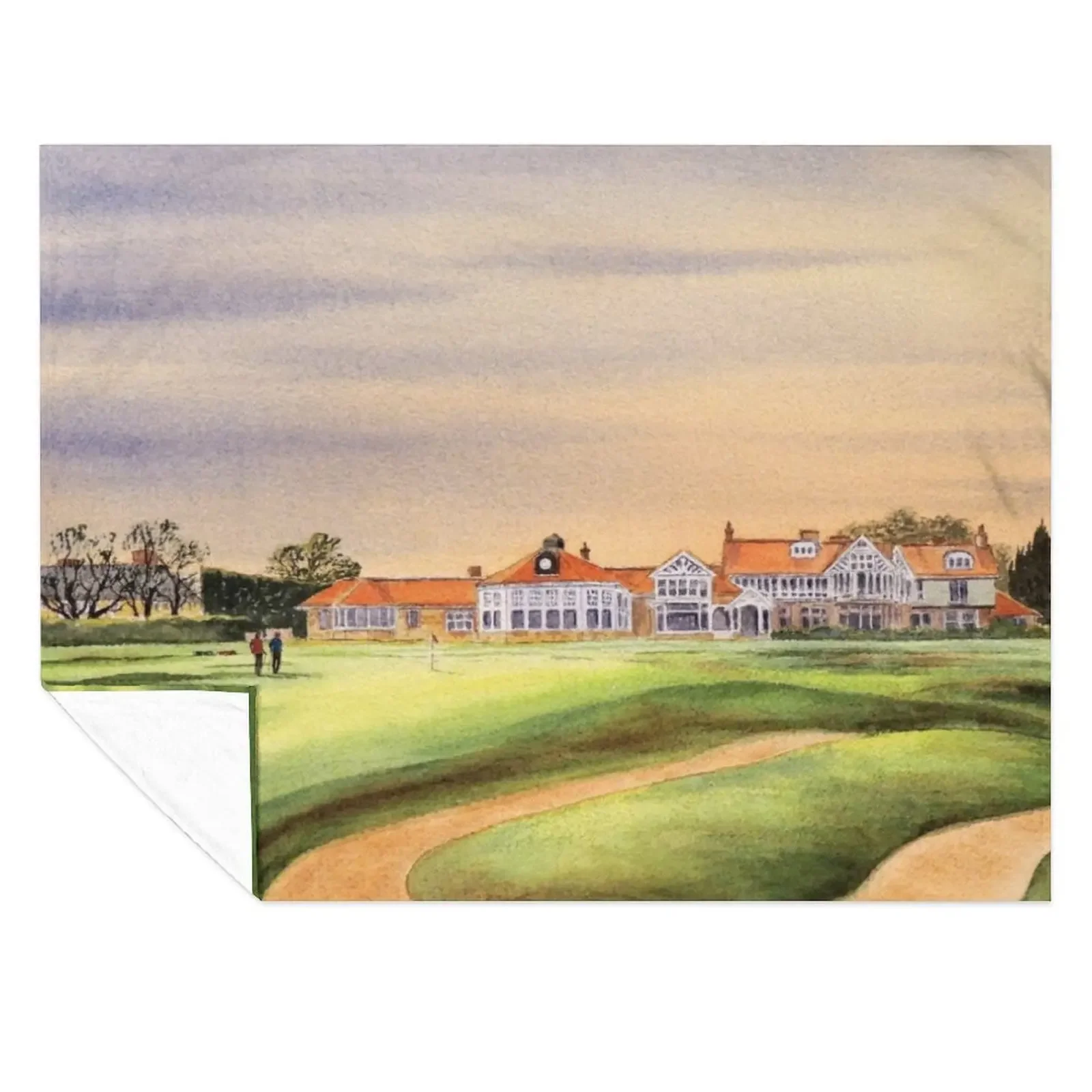 

Muirfield Golf Course 18Th Green Throw Blanket Luxury Designer For Baby Multi-Purpose warm for winter Blankets
