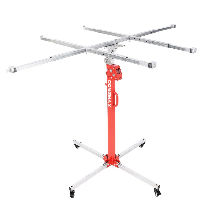Hand Cranked Metal Chain Gypsum Board Lighting Lift-Small Mobile Ceiling Punching Lift for Home Use & Manufacturing Plant New