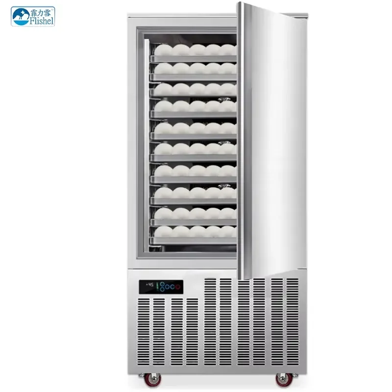 10 Trays Large Capacity -40°C Blast Freezer Air Cooling Seafood Chicken Dumplings Meat Blast Shock Chiller Frozen
