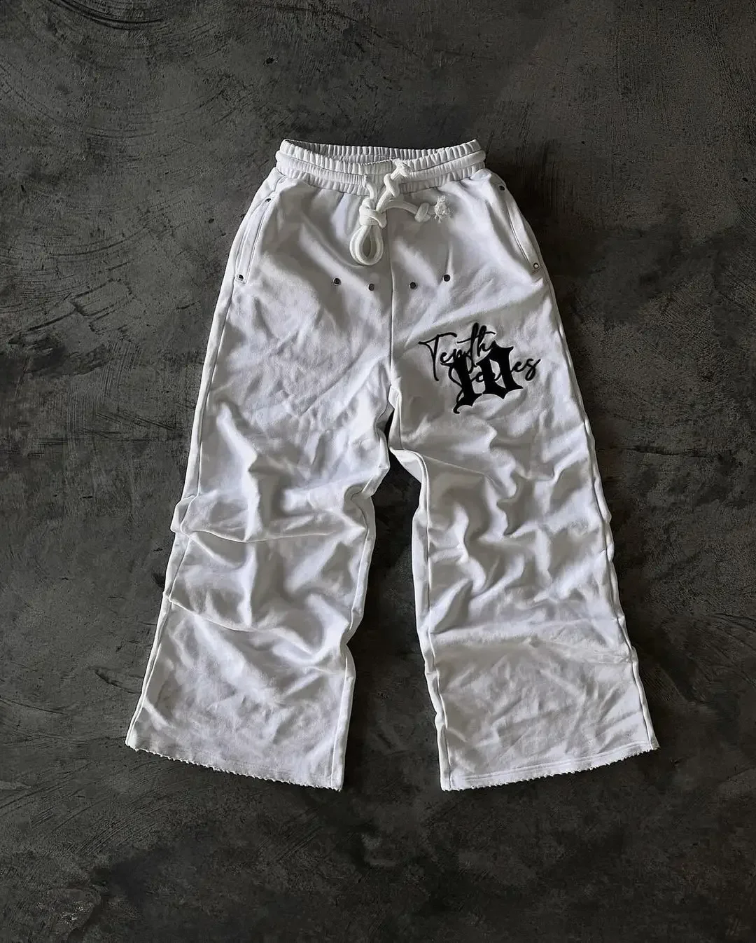 Calça de corrida solta com elástico na cintura masculina, casual esportiva de rua bordada com letras hip-hop Harajuku, Y2K, nova tendência