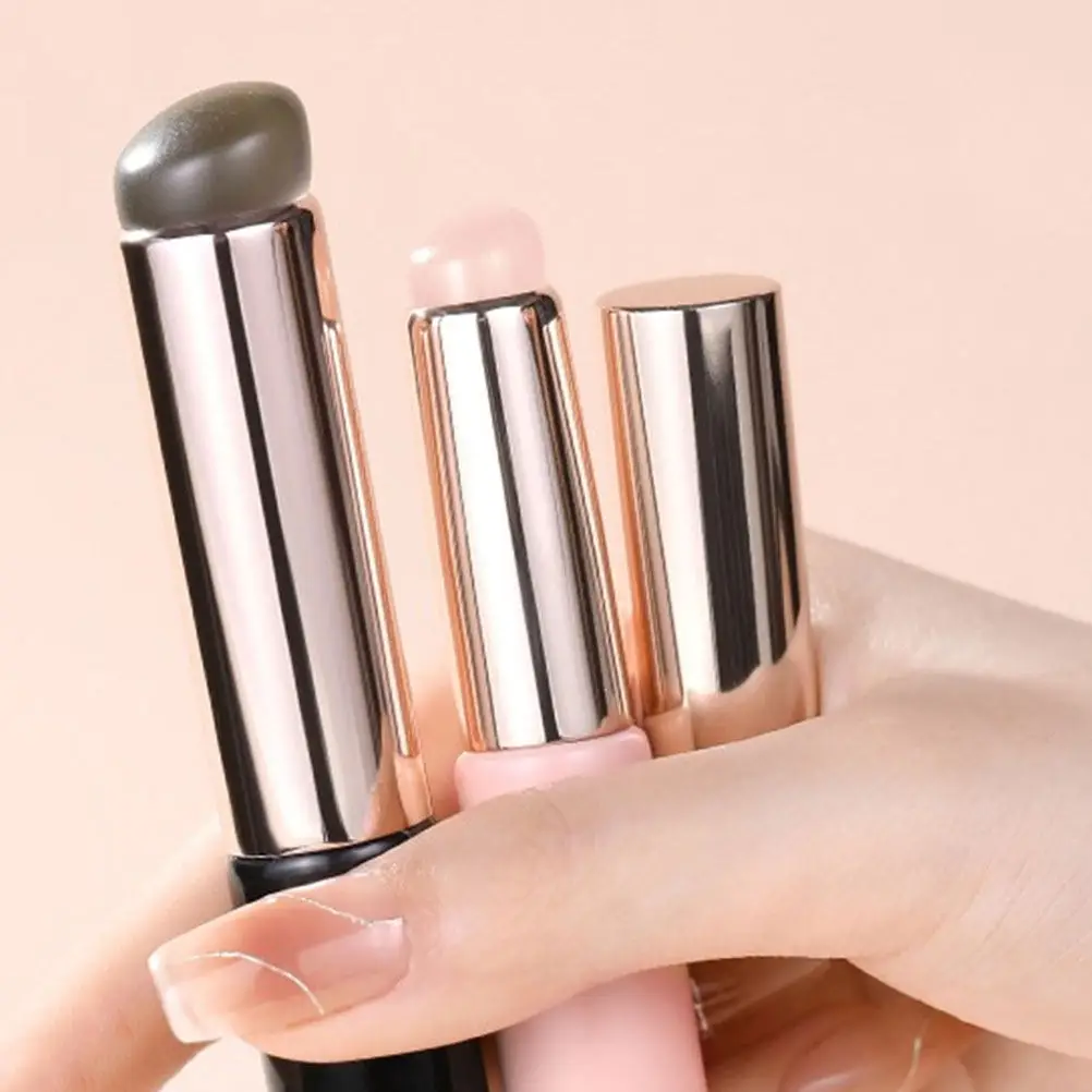 

2Pcs Silicone Nail Brush for Nail Art Powder Applicator Bright Colors Soft Comfortable Fine Head Design Brushes Applicator