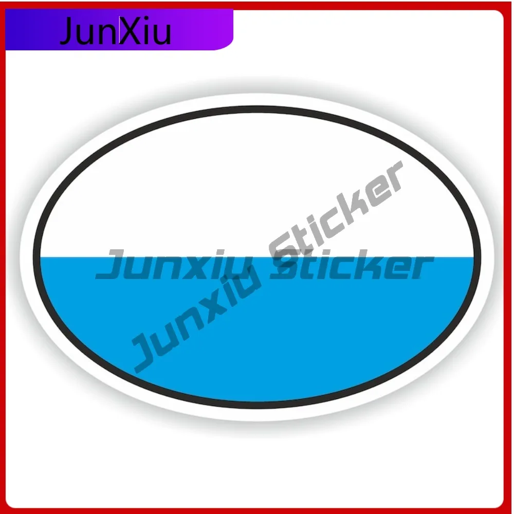 

San Marino Flag Oval Sticker Anti Scratch Exterior Scratch Cover Sticker For Car Bumper Protector Suv Side Decals Motorcycle Pvc