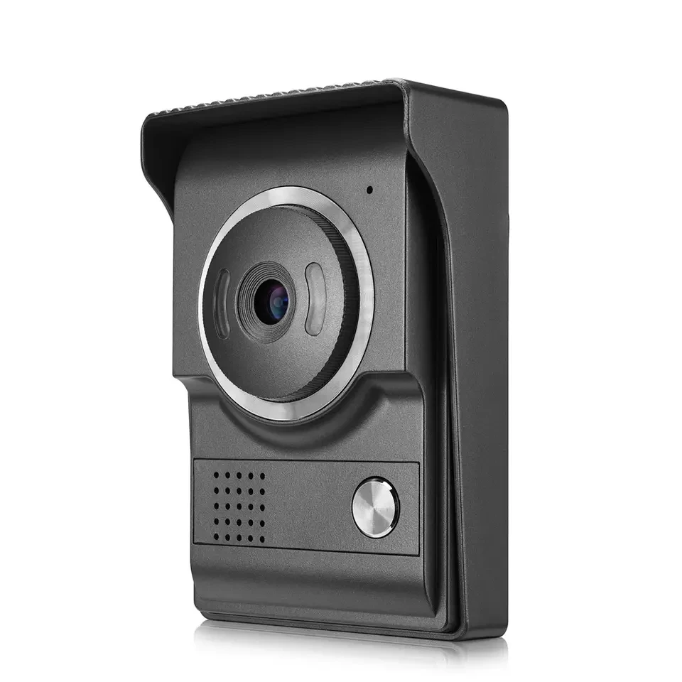 Wired Video Intercom System 7 Inch Wired Doorbell Indoor Monitor with IR-Cut Rainproof Outdoor Camera Visual Two-Way Intercom Au