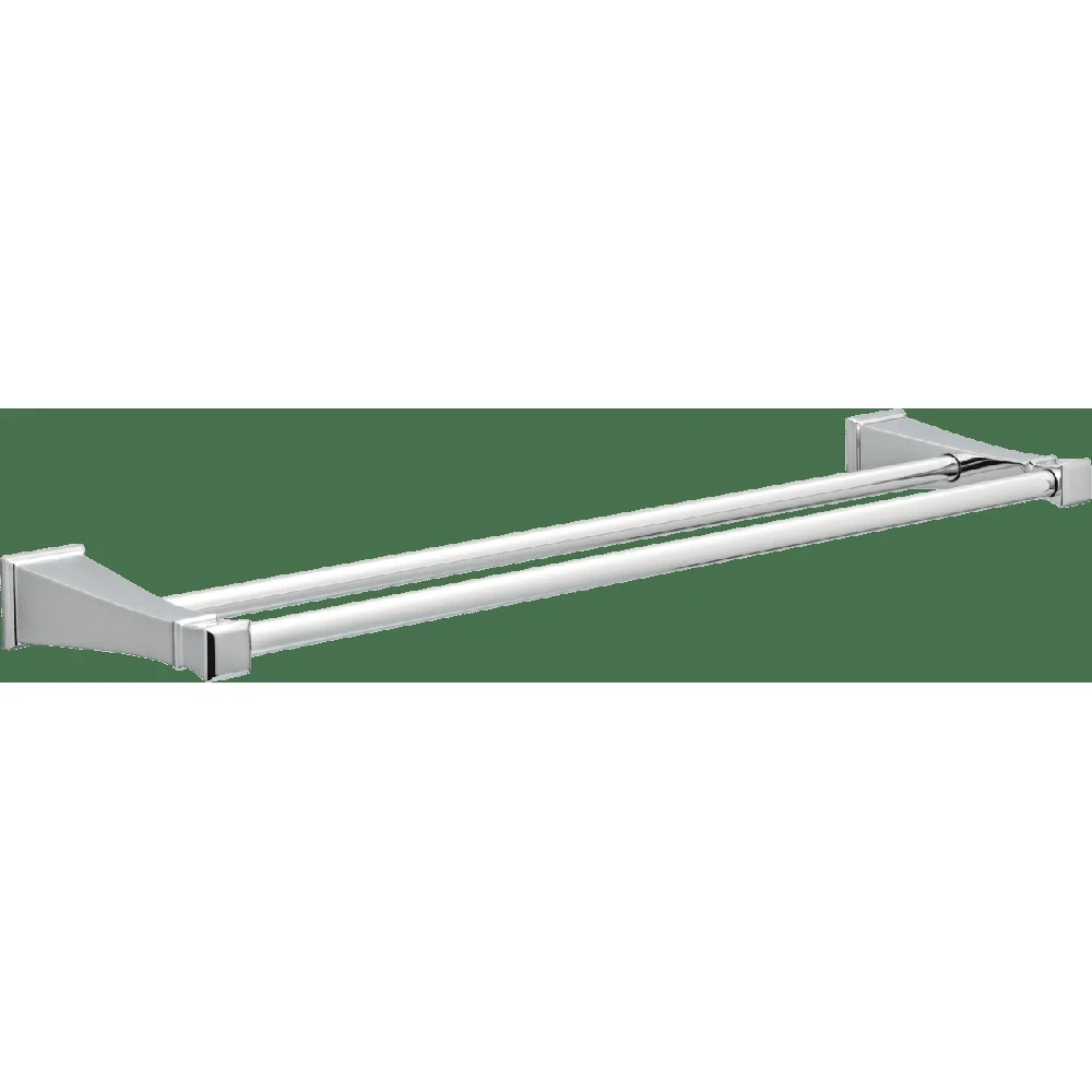 

Стильный 24-дюймовый двойной вешалка для полотенец, хромированный, устойчивый к ржавчине, прочный литой цинк, монтажное оборудование в комплекте, аксессуары для ванной комнаты